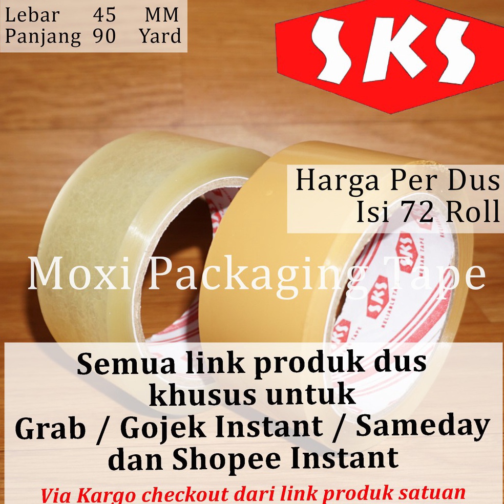 

KODE O6V6 Lakban Bening Coklat DUS 9 Yard 2 inch