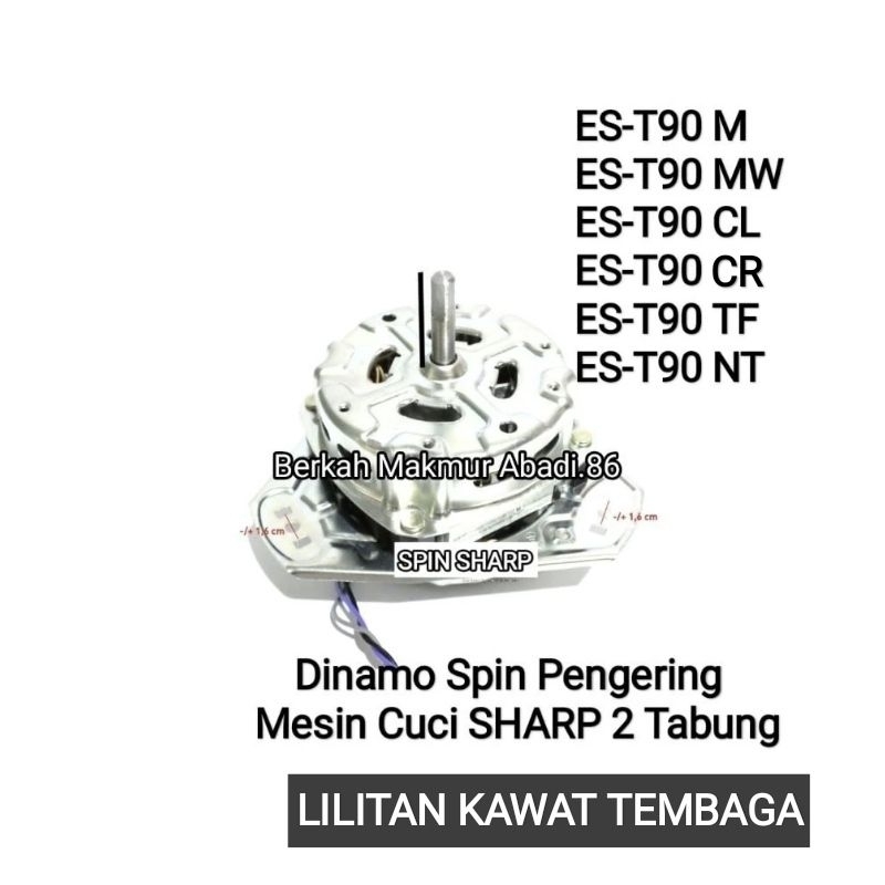 Dinamo Pengering Mesin Cuci SHARP ES-T90M ES-T90MW ES-T90CL ES-T90CR ES-T90TF ES-T90NT Dinamo Spin /
