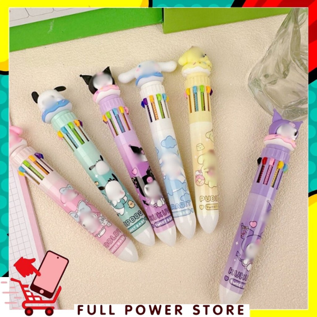 

FPS Pena Mekanik Karakter Kartun Pulpen 10 Warna Lucu 3D DOLL Bolpen Gel Tinta Donat Animasi 10 Warna Alat Tulis Sekolah Anak Super Imut