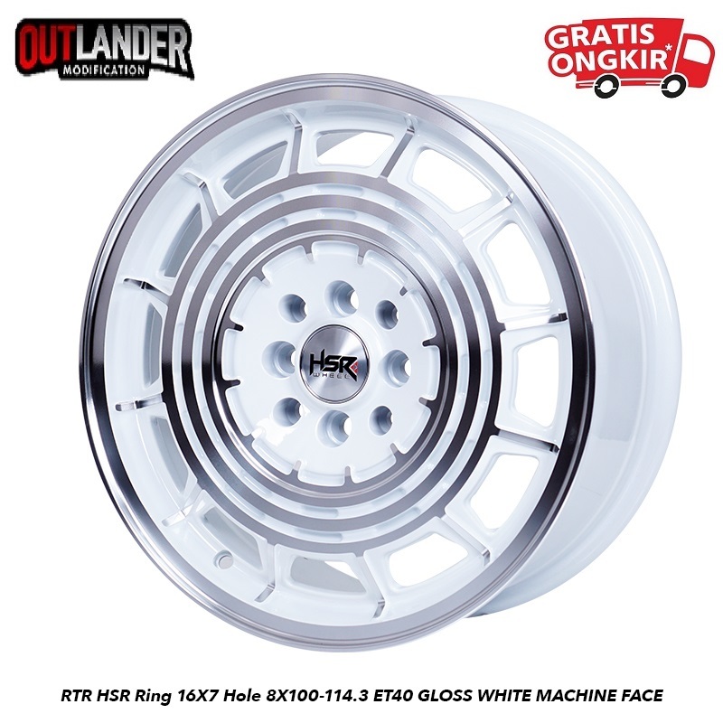 Velg mobil ring 16 untuk avanza xenia jazz mazda2 rio avega starlet hsr rtr r16 warna putih