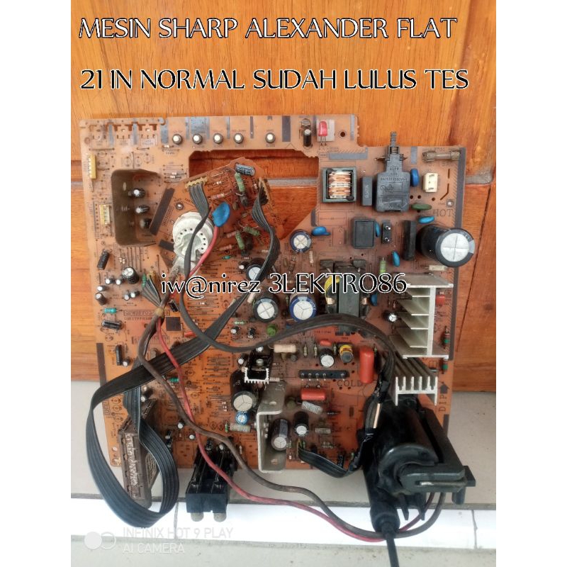 MESIN TV SHARP ALEXANDER FLAT/SEMI 21 IN ORI CABUTAN SUDAH LULUS TINGGAL DI PASANG SAJA