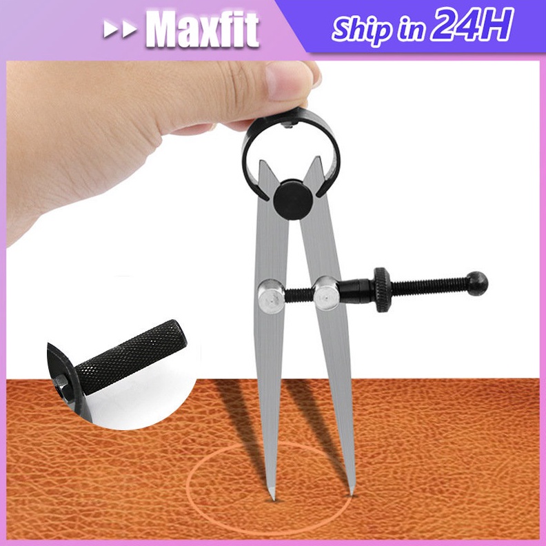 

KODE A4O6 Jangka Alat Kerajinan Kulit Stainless Jangka Kompas Jangka Rotring Penanda Adjustable Lock Sistem Lingkaran Scribe Diy