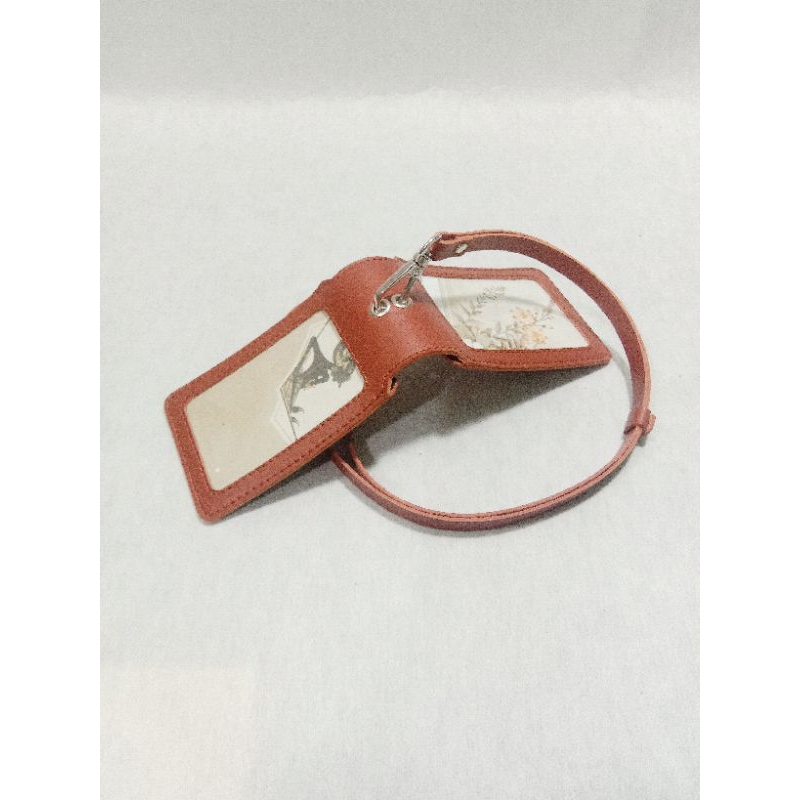 

Lanyard id card name tag holder double magnit double mika