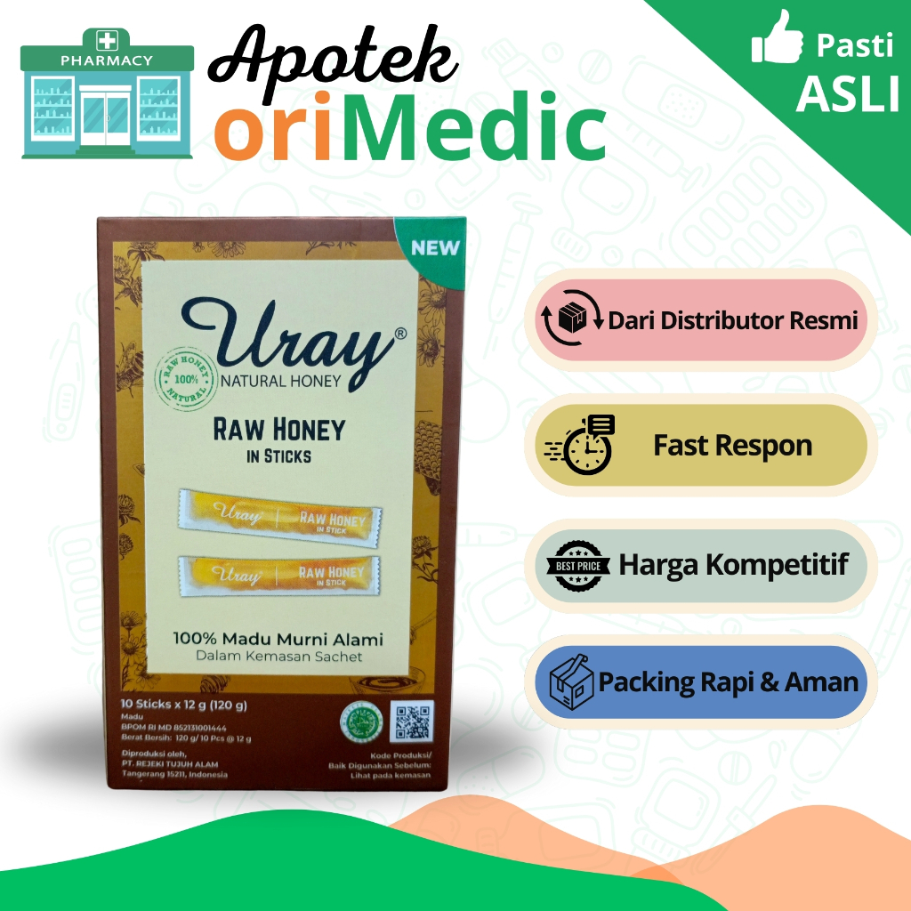 

Madu Uray Raw Honey In Sticks Isi 10 pcs