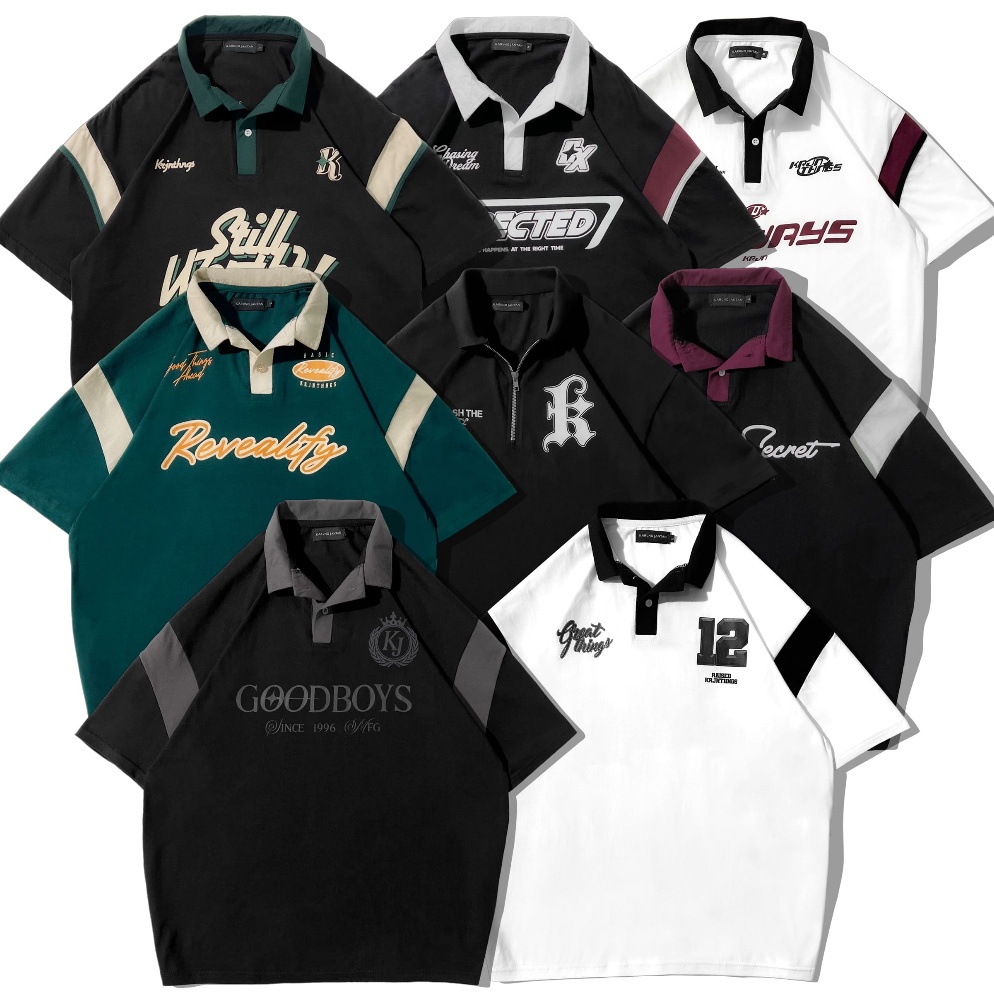 Belanja kuat  VOLUME 1  OVERSIZE RUGBY SHIRT  BAJU RUGBY OVERSIZE