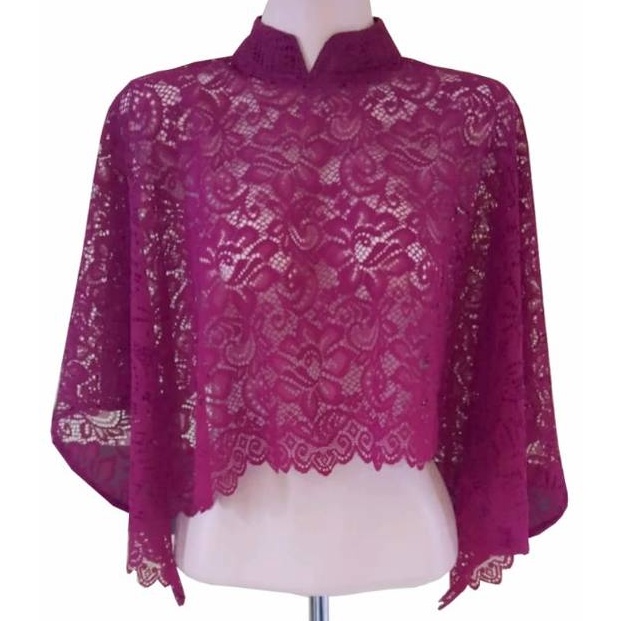 Laku Keras Cape brokat paris cuantik outer perempuan bahan full brukat