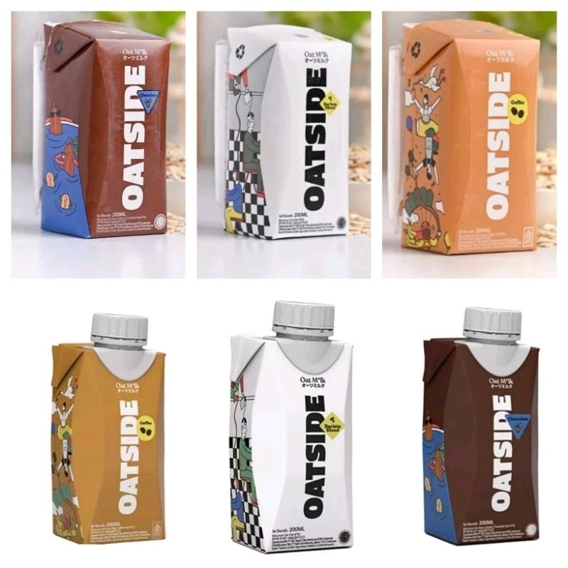 

3 pack x OATSIDE Mini Oat Milk CAP / STRAW 200ML - Susu Oat Gandum Lactose & Dairy Free