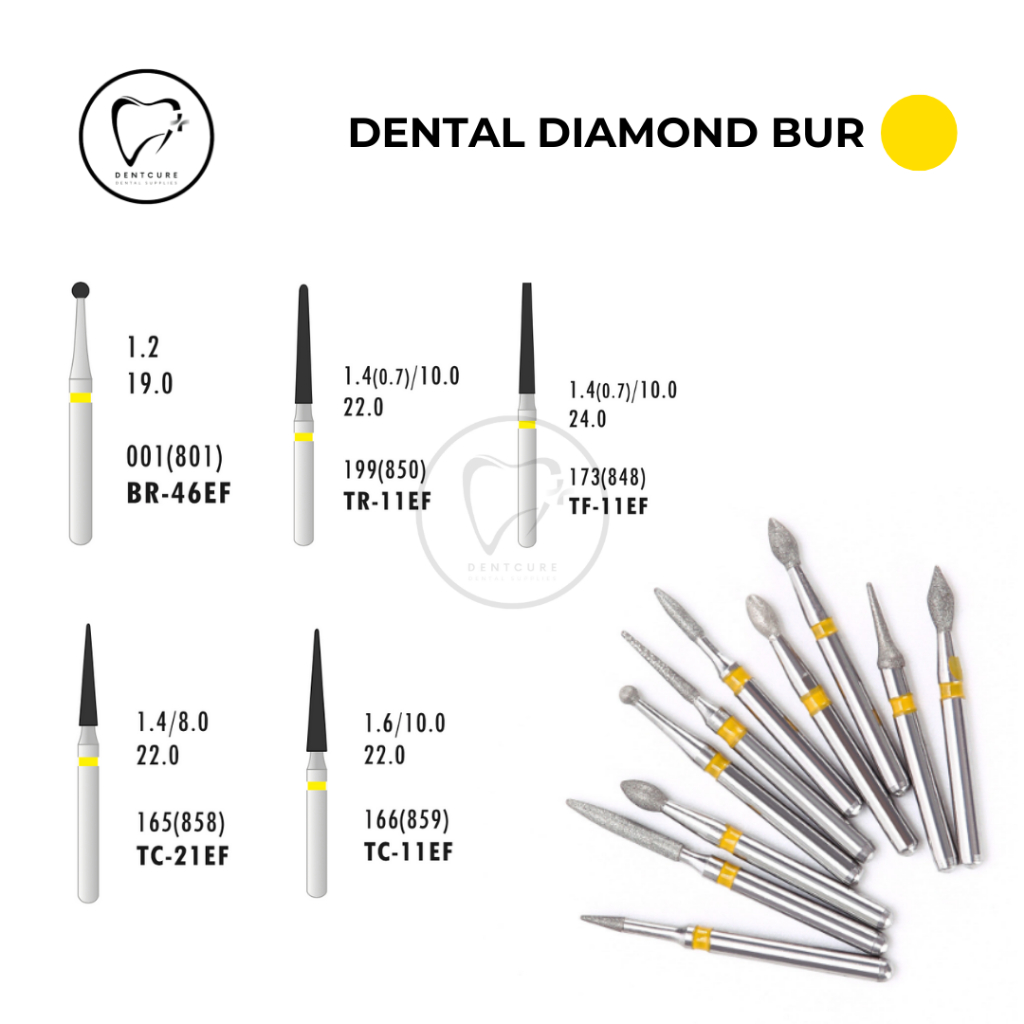 Dental Bur Poles Gigi Pita Kuning Yellow / Pita Merah Finishing Polishing AZDENT