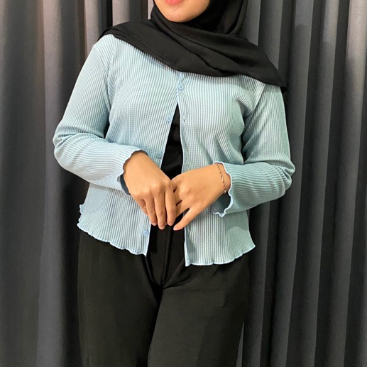 CARDIGAN CROP TOP/CARDIGAN RAJUT KNIT/KARDIGAN KANCING ( COD )