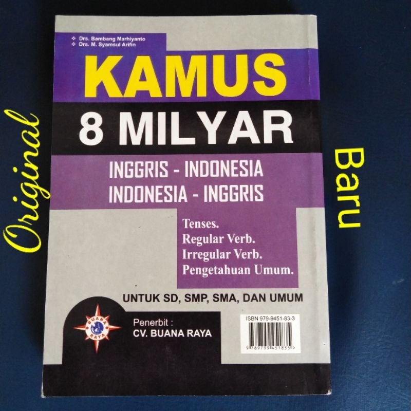 Buku Kamus Bahasa inggris indonesia Tenses irregular Verb Pengetahuan Umum Regular