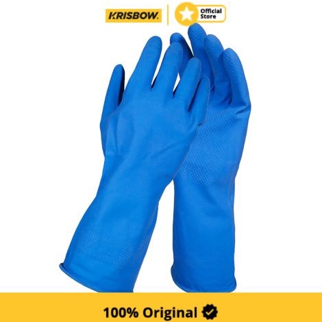 Pusat Importir  Krisbow Work Glove Sarung Tangan Kerja Latex Ukuran L  Biru