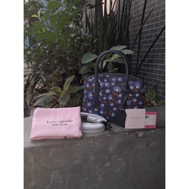 Kate Spade Margaux Party Floral Mini Satchel Blazer Blue Multi