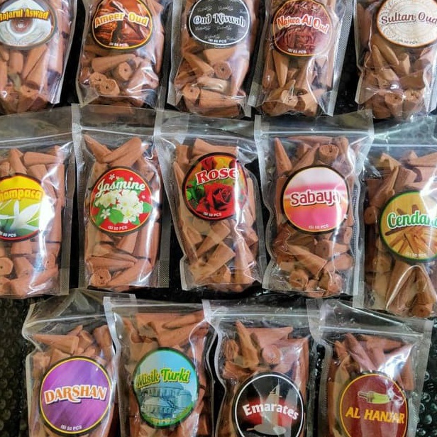 COD Dupa Kerucut gahru gaharu Bukhur Kayu kerucut isi 5 pcs asap bawah