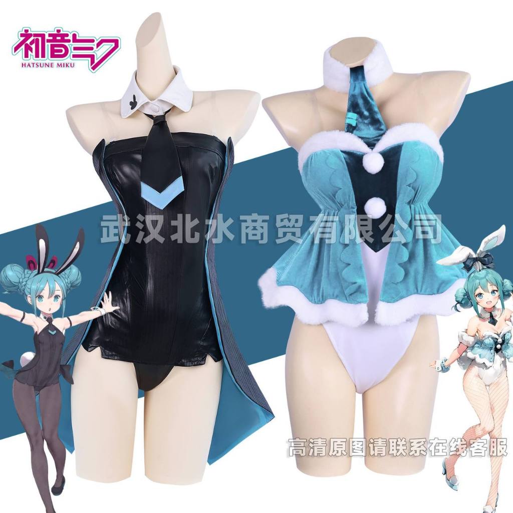 MIUMIU COSPLAY - COSTUME COSPLAY VOCALOID MIKU - VOCALOID HATSUNE MIKU - BLACK BUNNY GIRL - VOCALOID