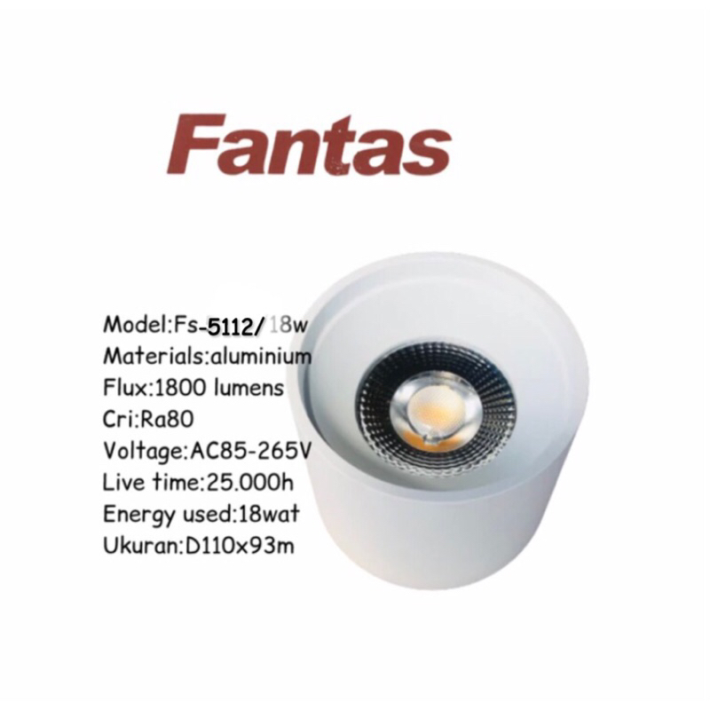 Downlight Outbow LED 18 wat/Fantas Lampu downlight outbow bulat led