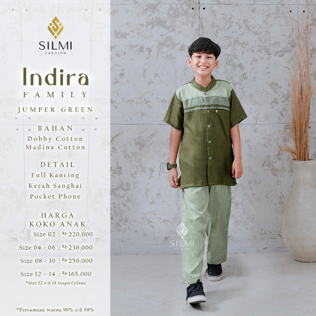 READY KOKO KIDS INDIRA JUMPER GREEN BY SILMI