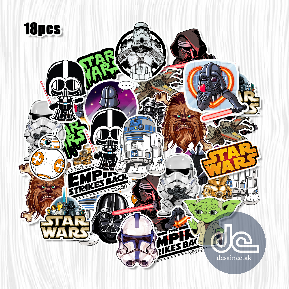 

Sticker pack Star Wars Collection Stiker tumbler, stiker hp, stiker laptop, stiker pack murah