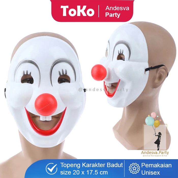 Topeng Badut / Topeng Halloween / Mask Party / Topeng Badut Hidung Merah / Topeng Hidung Badut