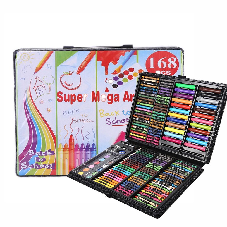 

WD Crayon Set 168pcs Krayon Mewarnai Anak 168pcs Pensil Warna Set 168pcs Nyaman