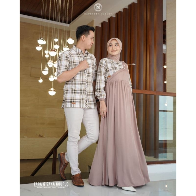 GAMIS RAYON MURAH BY NADHEERA COUPE FARA DRESS & SAKA SHIRT || GAMIS KOTAK-KOTAK RAYON || GAMIS NADH