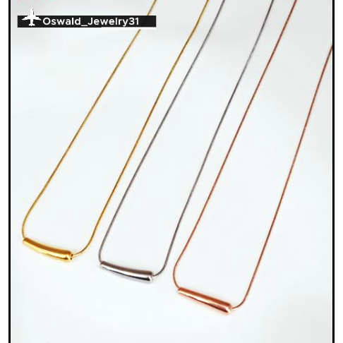 Kalung Wanita Bahan Titanium Fashion Wanita model Korean Gold Alloy/ SIlver Alloy/ Rose Gold Alloy  