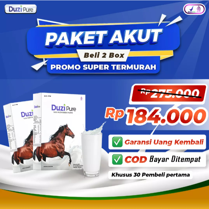 

[SPESIAL PAKET 2 BOX] Duzi Pure Susu Kuda Murni 100% Asli