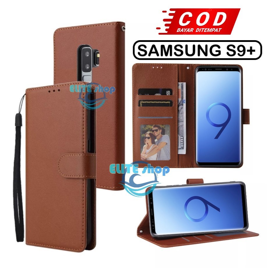case untuk SAMSUNG S9 PLUS | SAMSUNG S9 model flip buka tutup casing standing ada tempat foto dan ka