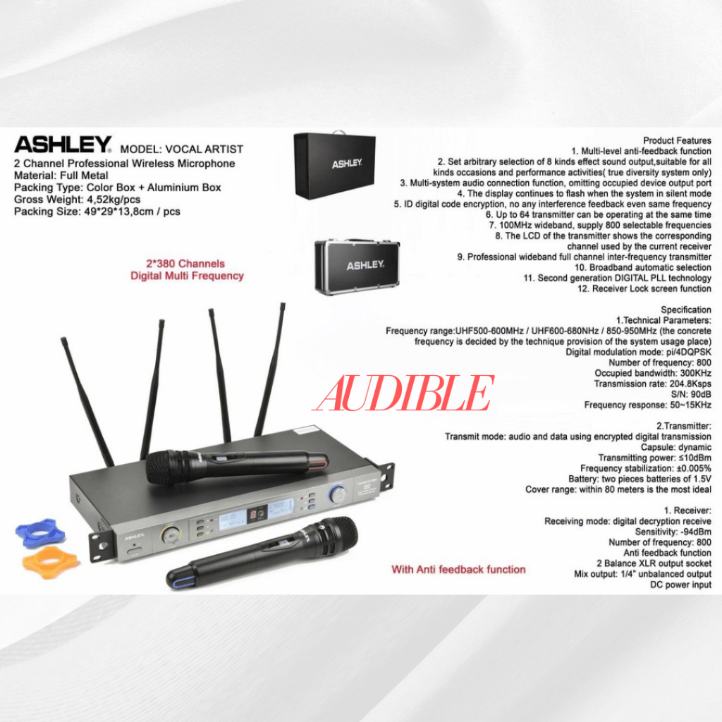 MIC WIRELESS ASHLEY VOKAL ARTIST / VOCAL ARTIS / VOKAL ARTIS / VOCAL ARTIST ORIGINAL FREE KOPER