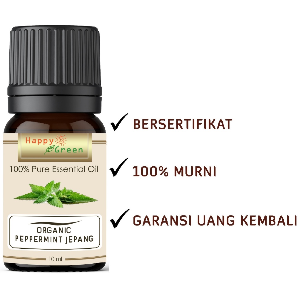 Happy Green ORGANIC Japanese Peppermint Essential Oil - MInyak Mint Peppermint Jepang