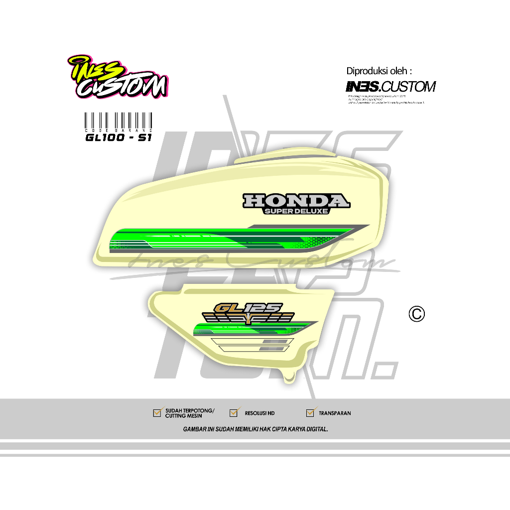 Striping GL100 GL125 class hedon striping transparan