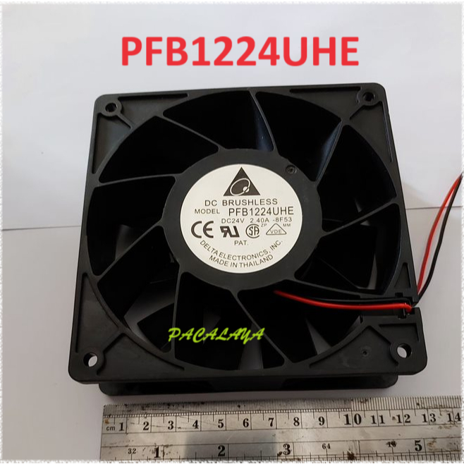 PFB1224UHE DC Tubeaxial Fan 120x38mm 24VDC Ball Bearing Lead Wires Original