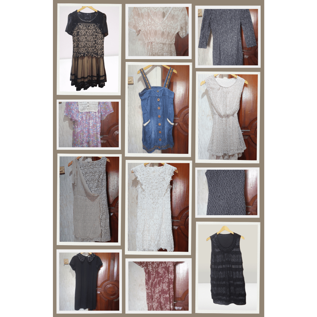 Tunik wanita atasan bisa gaun pendek preloved