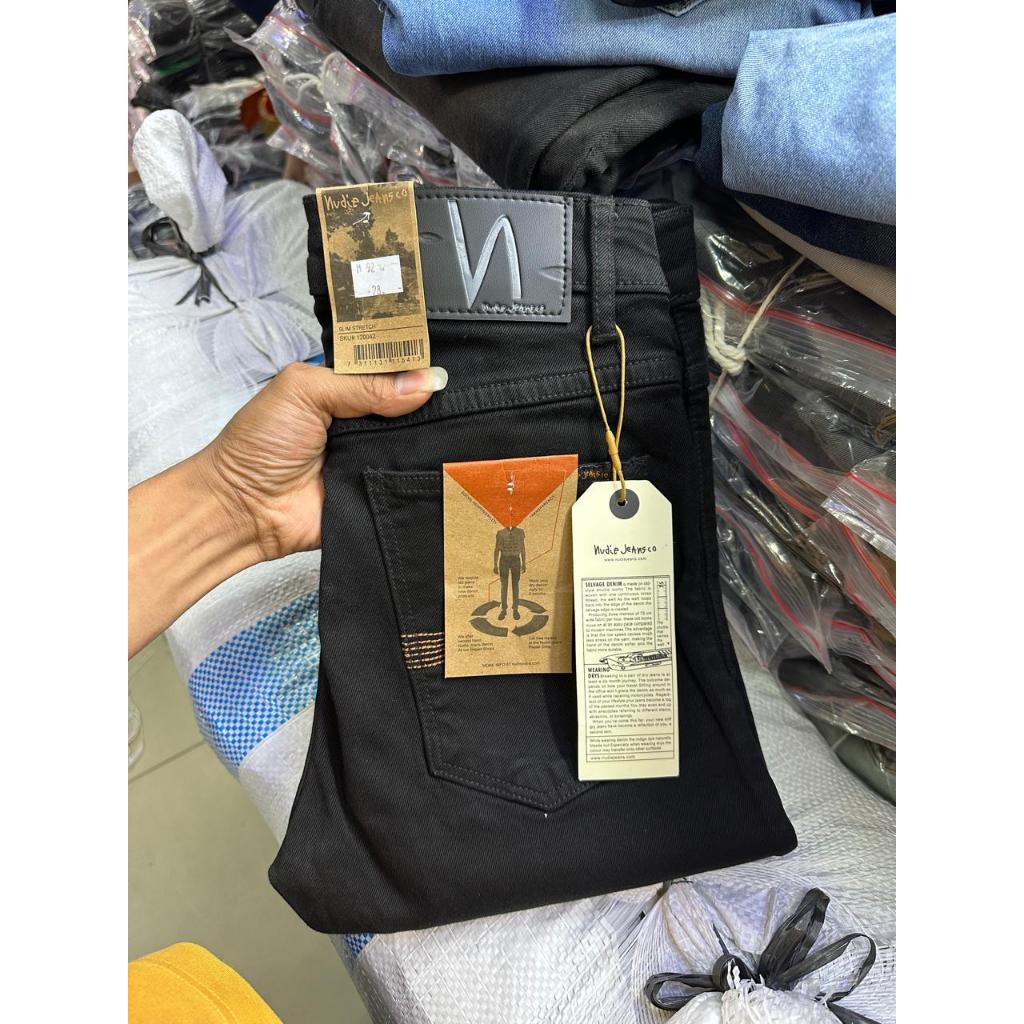 COD NUDIE jeans Celana Jeans Pria Hitam/Biru Muda/Biru Tua Dewasa Celana Pria Slimfit/ Denim / Gaul 