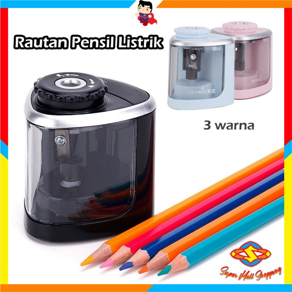 

SMS Rautan Pensil Listrik Otomatis Manual Baterai Rautan Pensil Elektrik Portebel Pencil Sharpener Rautan Pensil Rotary Pensil 6-8mm Untuk Alat Tulis Sekolah Kantor