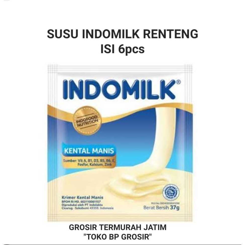 

INDOMILK SUSU KENTAL MANIS PUTIH RENTENG isi 6pcs GROSIR TERMURAH