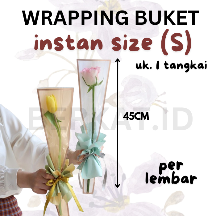 

[TERMURAH] PEMBUNGKUS BUKET INSTANT SIZE S PLASTIK KERTAS CELLOPHANE LIST GOLD UNTUK BUKET BUNGA BOUQUET UANG SNACK