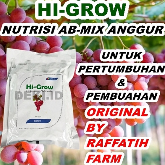 Pupuk HiGrow AB Mix Hidroponik Buah Anggur HiGrow By Raffatih Farm