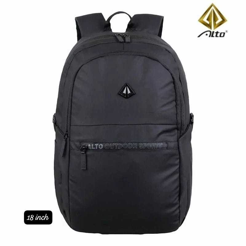 Tas Ransel Alto Original Hitam Polos/Backpack Alto Asli/Tas Ransel Cewek Cowok/Ransel Raincover/Tas 