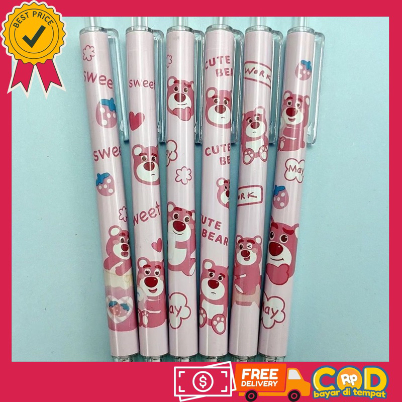 

❤️KUMA❤️ Pulpen Gel Karakter Lotso Import Pulpen gel tinta Hitam