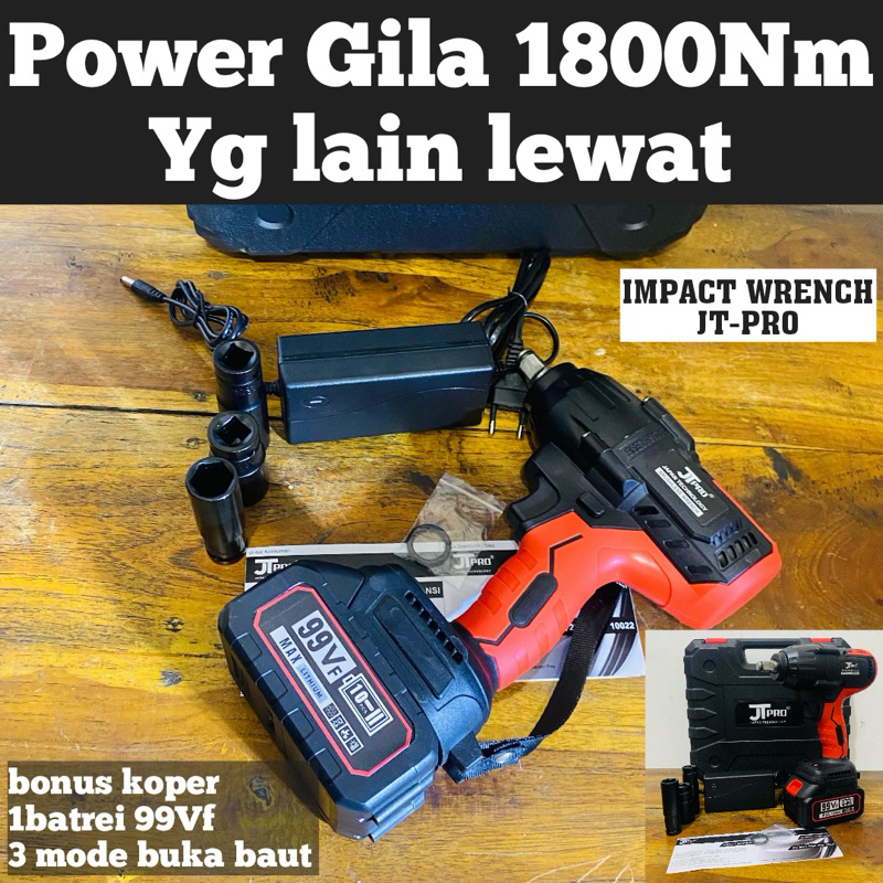 Impact wrench jumbo 1800Nm 99Vf JT PRO Jumbo 1batrei 3speed super power