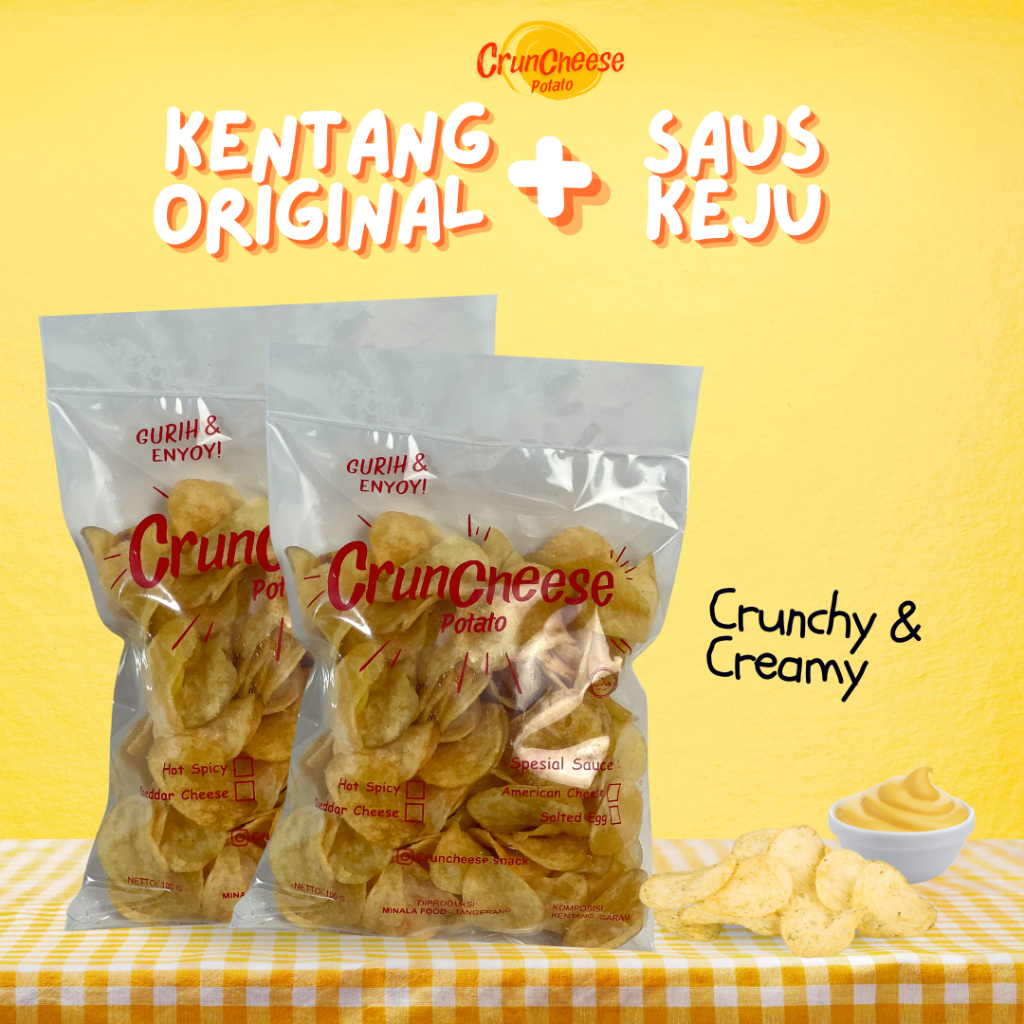 

Kripik Kentang Original Saus Keju 100 gram