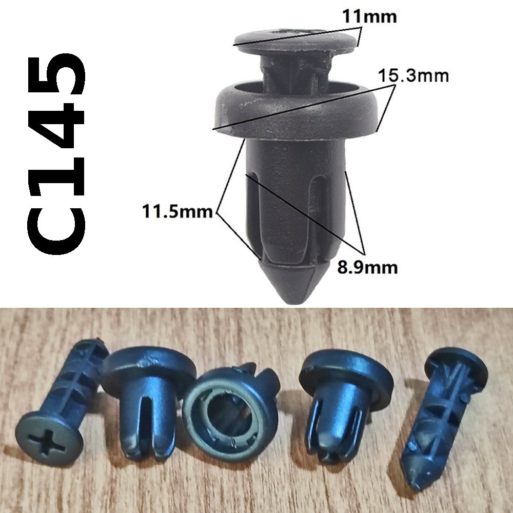 KLIP KANCING CENGKEH 9mm Bumper Clip 10 Pcs Rivet Retainer BEMPER FENDER Daihatsu MPV Terios Taft Es