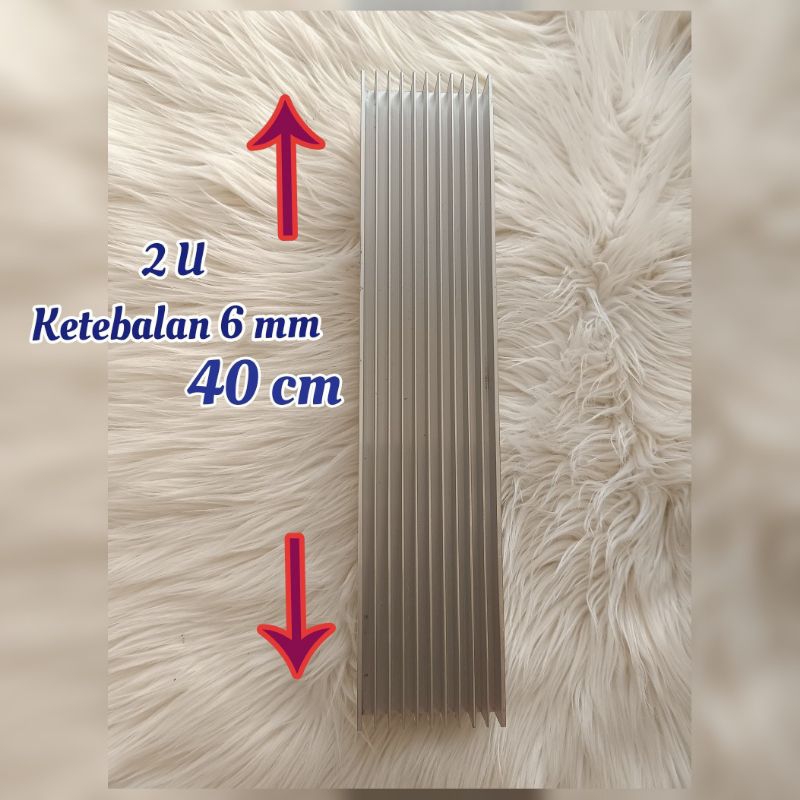 heatsink 2U 40 cm 6mm 18 sirip built up hs 2U 40cm pendingin