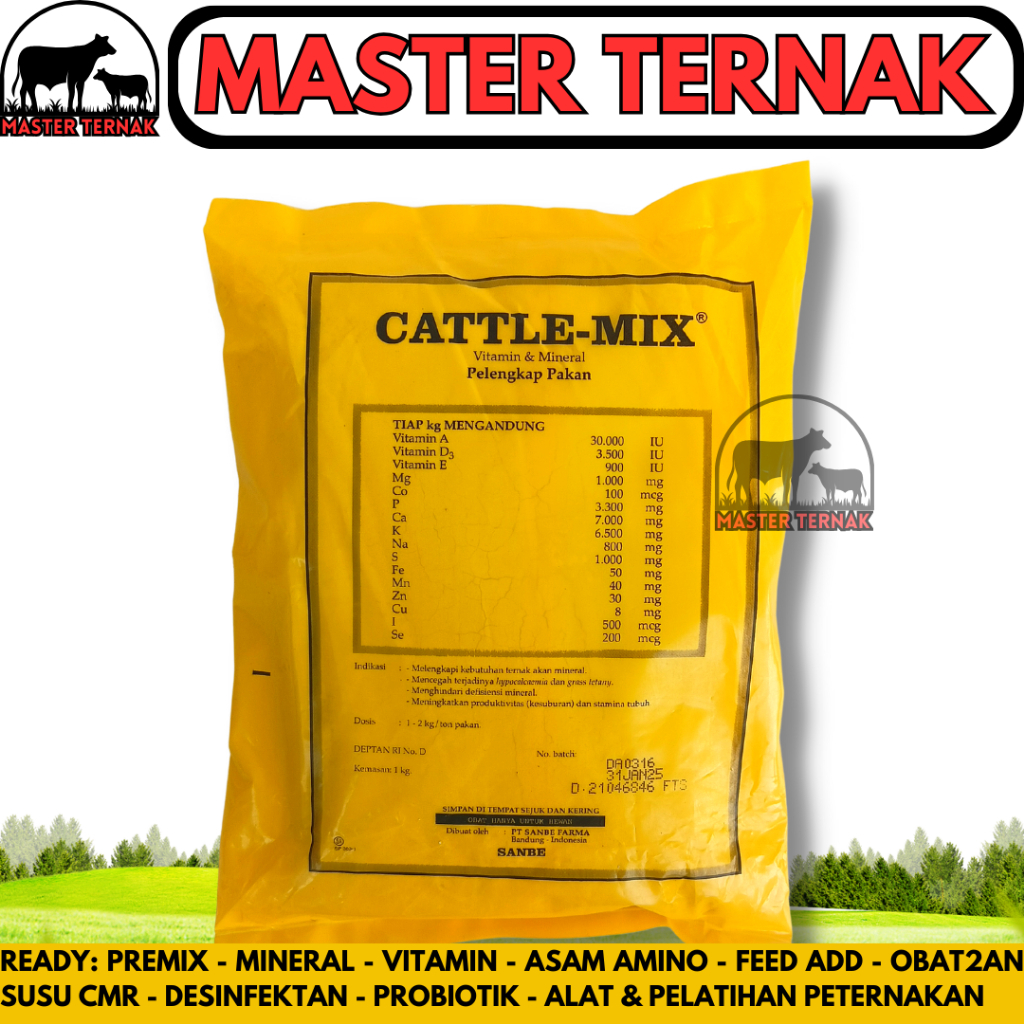 CATTLE MIX 1 KG - PREMIX Penggemuk Sapi Kambing Hewan Ternak premix cattle mix sanbe