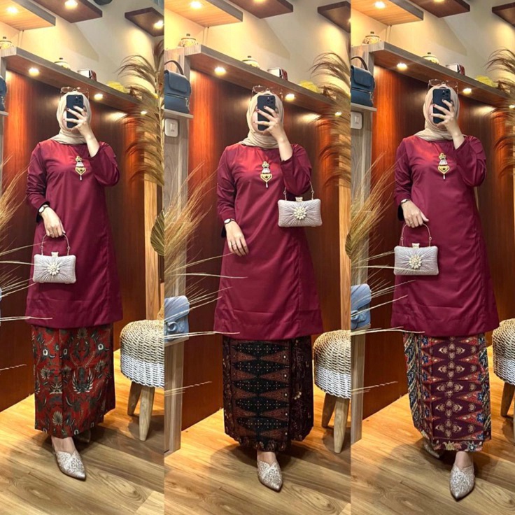 Serba Irit  By GoldenStore Setelan Baju Kurung Melayu  Baju Kurung Stelan Rok Batik Baju Kurung Mala