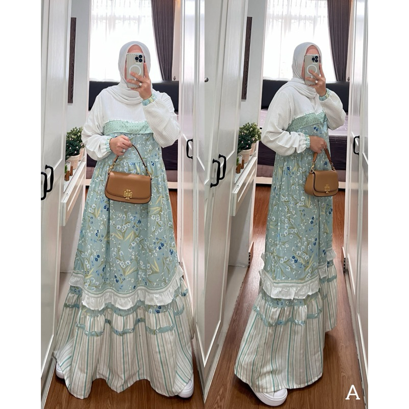 DRESS TERBARU ORY SYAINA SEMUT/GAMIS ORY SYAINA SEMUT/ DRESS GAMIS LINEN/ GAMIS ORY PREMIUM