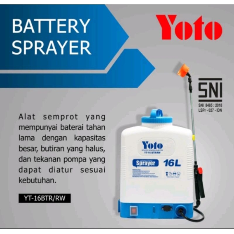 alat semprot elektrik Yoto 16liter