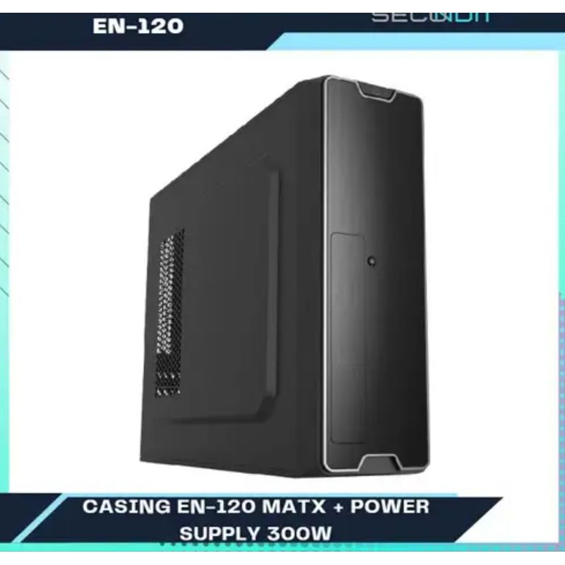casing pc micro atx enlight en 120 power supply 300 watt case matx