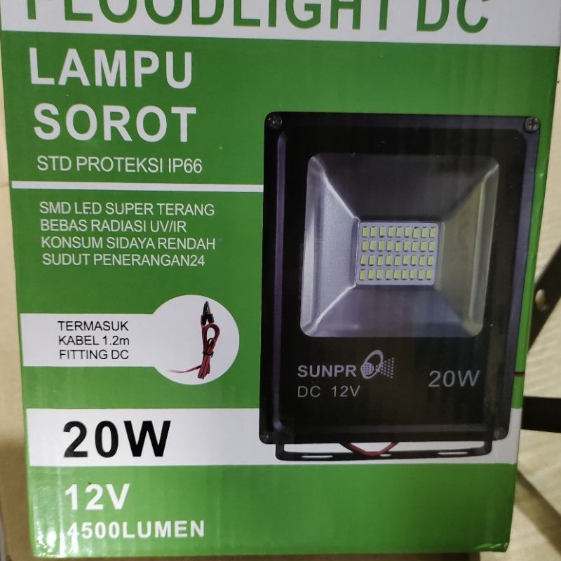 Lampu DC Sorot Sunpro 20 watt model:S-902