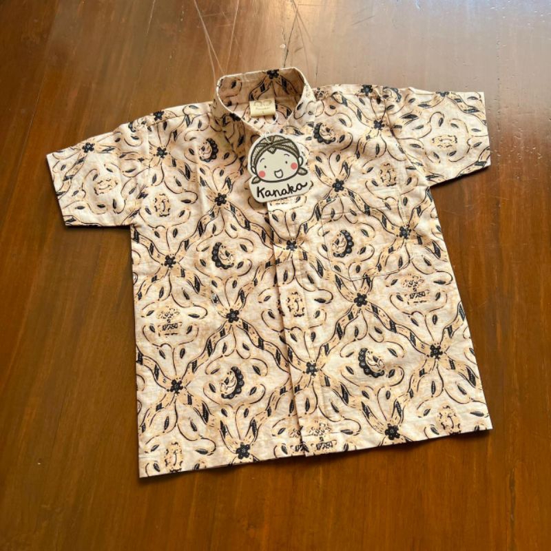 Batik Anak Kemeja Sidomukti Cream